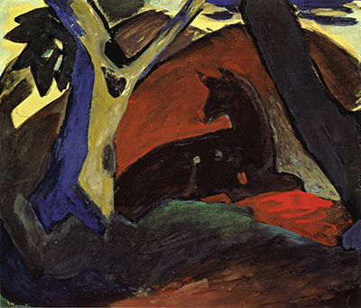 Hockender Hirsch Franz Marc